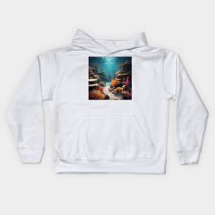 Coral Reef Landscape Kids Hoodie